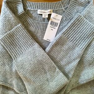 Coldwater Creek  soft Blue Sweater NWT